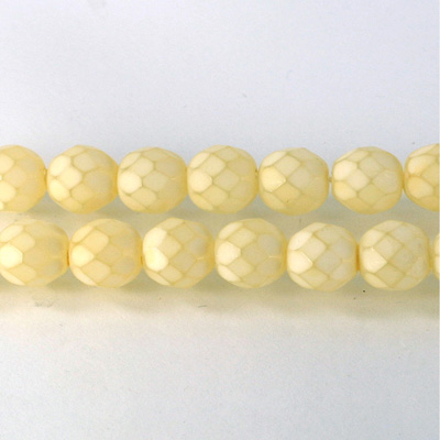 Czech Glass Fire Polish Bead - Round 08MM MATTE JONQUIL 43414