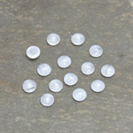 Glass Medium Dome Cabochon - Round 05MM BLUE QUARTZ