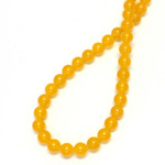 Gemstone Bead - Smooth Round 06MM DYED QUARTZ  Col. 38 AMBER