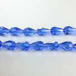 Chinese Cut Crystal Bead - Pear 11x7MM SAPPHIRE