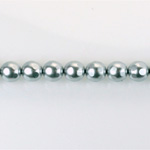 Czech Glass Pearl Bead - Round Faceted Golf 6MM LT GREY 70483