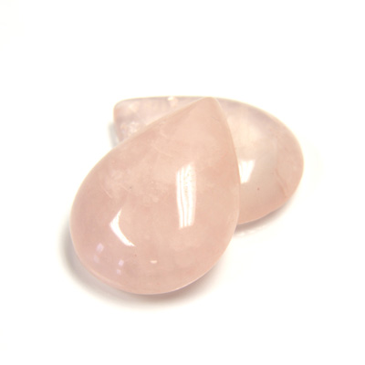 Gemstone Cabochon - Pear 25x18MM ROSE QUARTZ