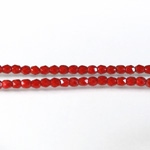 Czech Glass Fire Polish Bead - Round 03MM RED