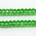 Czech Glass Fire Polish Bead - Rondelle Donut 07x4MM PERIDOT