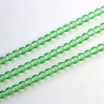 Czech Pressed Glass Bead - Smooth Round 04MM PERIDOT