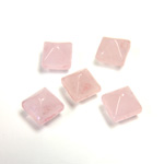 Gemstone Cabochon - Square Pyramid Top 06x6MM ROSE QUARTZ