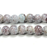 Glass Lampwork Bead - Smooth Round 10MM GRANITE MATRIX