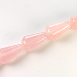 Gemstone Bead - Pear Smooth 18x11MM ROSE QUARTZ