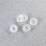 Plastic Bead - Smooth Round Ring 08MM MATTE CRYSTAL