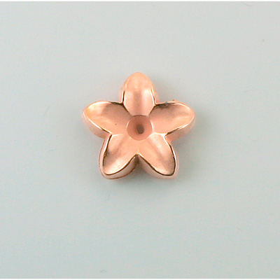 Plastic Flower with Center Hole Metalized - 16MM COPPER