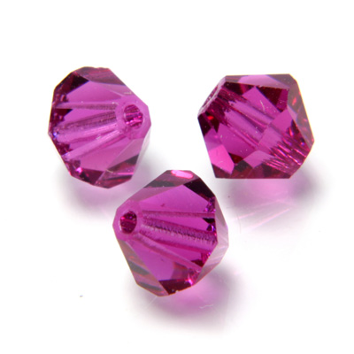 Preciosa Crystal Bead - Bicone 03MM FUCHSIA