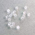 Plastic Bead - Transparent Smooth Round 04MM MATTE CRYSTAL