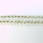 Czech Glass Fire Polish Bead - Round 04MM CRYSTAL SILVER LINE