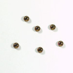 Glass Medium Dome Coated Cabochon - Round 04MM LUSTER TAUPE