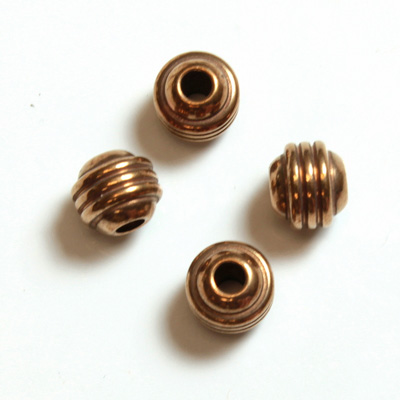 Brass Machine Made Bead - Fancy Round 05.5MM RAW BRASS