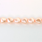 Czech Glass Pearl Bead - Potato 11x9.5MM LT ROSE 70424