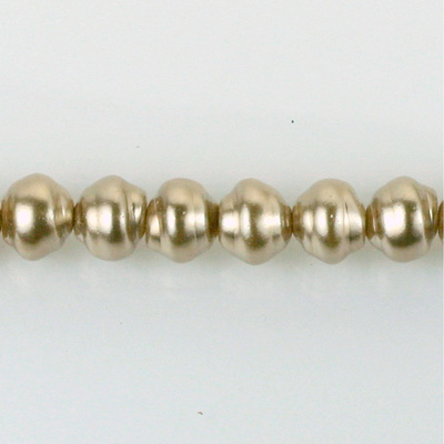 Czech Glass Pearl Bead - Snail Shell 08MM LT BROWN 70418