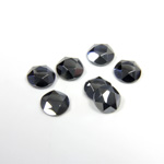 Gemstone Flat Back Stone with Faceted Top and Table - Round 06MM HEMATITE