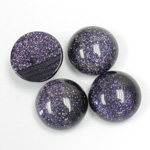 Man-made Cabochon - Round 15MM BLUE GOLDSTONE