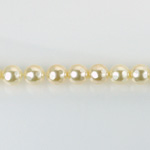 Czech Glass Pearl Bead - Round Faceted Golf 6MM WHITE 70401