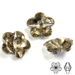 Chinese Cut Crystal Bead Side Drilled - Flower 18MM CHAMPAGNE FOILED