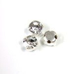 Crystal Stone in Metal Sew-On Setting - Chaton SS20 MAXIMA CRYSTAL-SILVER