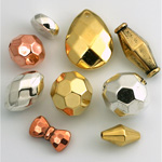 Metalized Faceted Beads