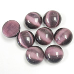 Fiber-Optic Cabochon - Round 10MM CAT'S EYE PURPLE