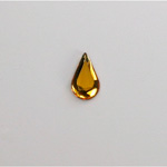 Glass Flat Back Rose Cut Fancy Foiled Stone  - Pear 10x6MM TOPAZ