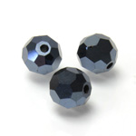 Preciosa Crystal Bead Regular Cut - Round 06MM BLUE HEMATITE