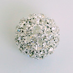 Rhinestone Ball 20MM CRYSTAL-SILVER