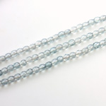 Czech Pressed Glass Bead - Smooth Round 03MM LUMI COATED BLUE