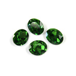 Cut Crystal Point Back Fancy Stone Foiled - Oval 10x8MM EMERALD