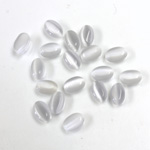 Fiber-Optic Cabochon - Oval 05.5x3.5MM CAT'S EYE LT GREY