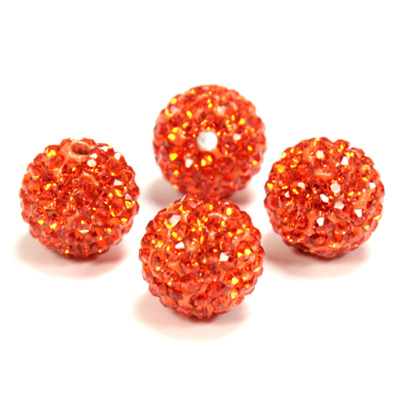 Rhinestone Bead Pave with 1.8MM Hole Metal Base Round 12MM HYACINTH