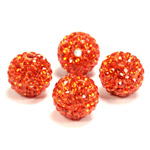 Rhinestone Bead Pave with 1.8MM Hole Metal Base Round 12MM HYACINTH