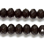 Czech Glass Fire Polish Bead - Rondelle Donut 11x7MM GARNET