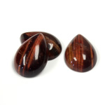 Gemstone Cabochon - Pear 18x13MM TIGEREYE RED