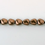 Czech Glass Pearl Bead - Potato 11x9.5MM DARK BROWN 70419