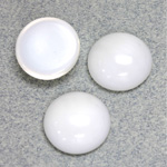 Glass Medium Dome Cabochon - Round 18MM MOONSTONE WHITE