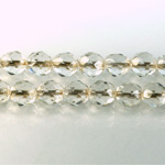 Czech Glass Fire Polish Bead - Round 08MM CRYSTAL BRONZE LINE