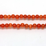 Fiber-Optic Synthetic Bead - Cat's Eye Smooth Round 04MM CAT'S EYE ORANGE