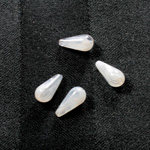 Plastic  Bead - Mixed Color Smooth Pear CRYSTAL QUARTZ