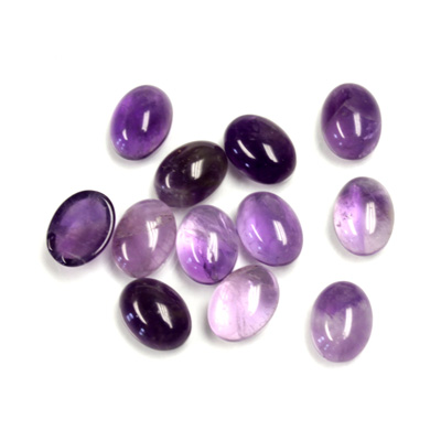 Gemstone Cabochon - Oval 08x6MM AMETHYST (B grade)