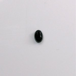 Glass Flat Back Rose Cut Faceted Opaque Stone - Oval 06x4MM JET