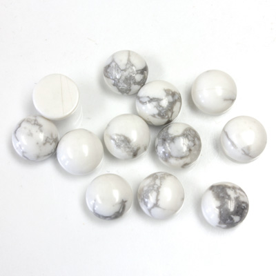 Gemstone Cabochon - Round 07MM WHITE HOWLITE