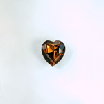 Glass Point Back Foiled Tin Table Cut (TTC) Stone - Heart 06x5MM SMOKE TOPAZ