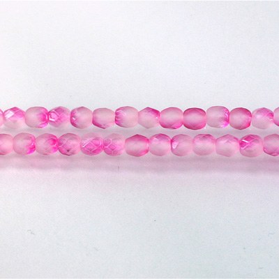 Czech Glass Fire Polish Bead - Round 04MM PINK 93970