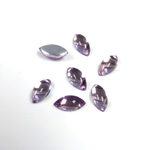 Plastic Flat Back Foiled Cabochon - Navette 10x5MM LT AMETHYST