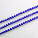 Czech Pressed Glass Bead - Smooth Round 03MM DARK BLUE